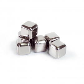 SET DI 6 CUBETTI IN ACCIAIO INOX RIUTILIZZABILI